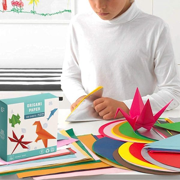 Origami Paper Double Sided Color - 200 Sheets - 20 Colors - 6 Inch Square Easy Fold Paper for Beginner - Image 4