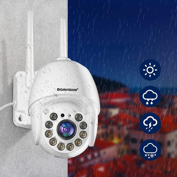 Security Camera Outdoor, Wireless WiFi IP Camera Home Security System 360° View,Motion Detection, auto Tracking,Two Way Talk,HD 1080P pan Tile Full Color Night Vision Boavision - Image 3