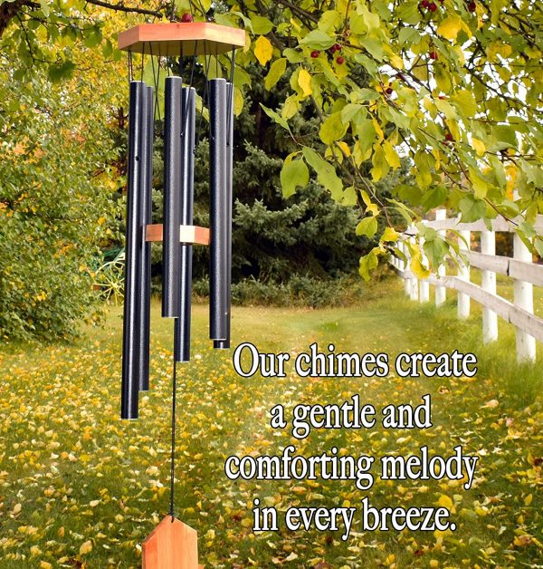 UpBlend Outdoors Wind Chimes for People WHO Like Their Neighbors - Soothing Melodic Tones. Bamboo and Bronze Aluminum Chime, Great as a Gift or for Your Own Patio, Porch, Garden, and Backyard. - Image 5