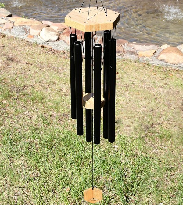 UpBlend Outdoors Wind Chimes for People WHO Like Their Neighbors - Soothing Melodic Tones. Bamboo and Bronze Aluminum Chime, Great as a Gift or for Your Own Patio, Porch, Garden, and Backyard. - Image 4