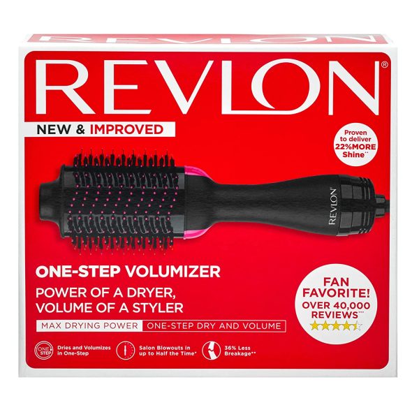 REVLON One-Step Hair Dryer And Volumizer Hot Air Brush, Black - Image 4