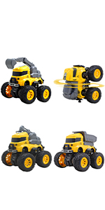 Construction Truck Toy 4 Pack