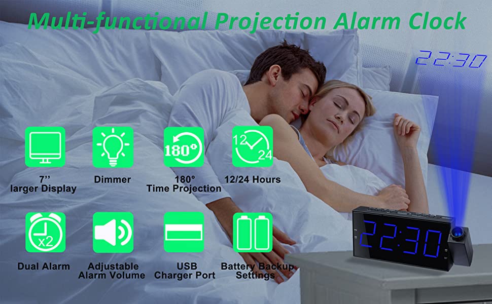 projection alarm clock