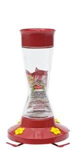 Pinch Waist Glass Hummingbird Feeder with Free Nectar