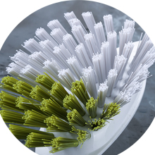 dish brush with stiff bristles