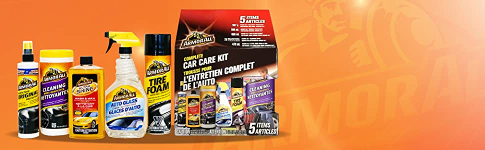 Armor, All, cleaning, wipes, original, protectant, glass, cleaner, tire, foam, kit, gift, box, wash