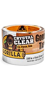 Gorilla Crystal Clear Repair Tough & Wide waterproof duct tape