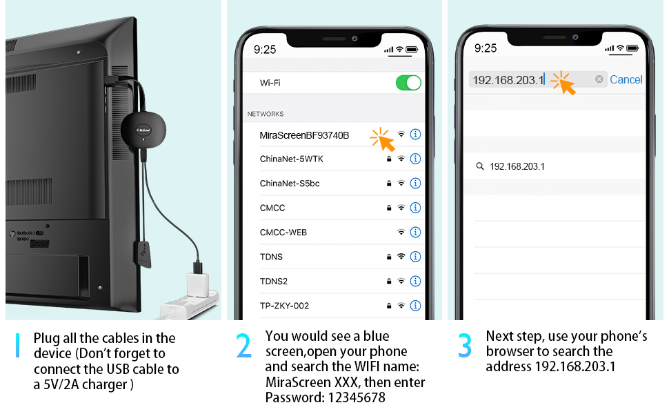 Wireless HDMI Display Dongle Adapter