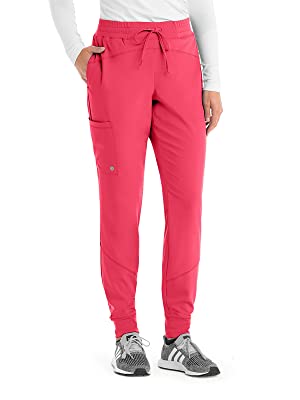 Model wearing Barco One BOP513 Women's Jogger Scrub Pant