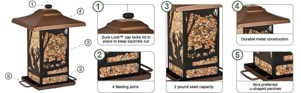 Perky-Pet Wilderness Lantern Wild Bird Feeder