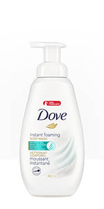 Dove Foaming Body Wash Shower Foam Sensitive Skin protects the skin's natural barrier.