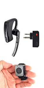 Wireless Bluetooth Headset with PTT MIC for Motorola CP200 CLS1410 GP2000 Yaesu FT-65R FT-25R