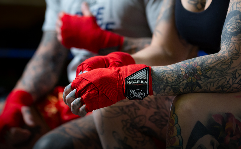 Image of red hand wraps