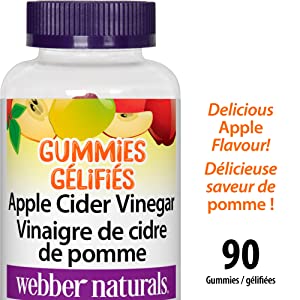 webber naturals apple cider vinegar gummies with the mother