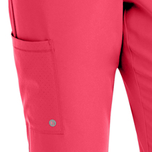 Close-up of the side leg cargo pocket on the Barco One BOP513 Women's Jogger Scrub Pant