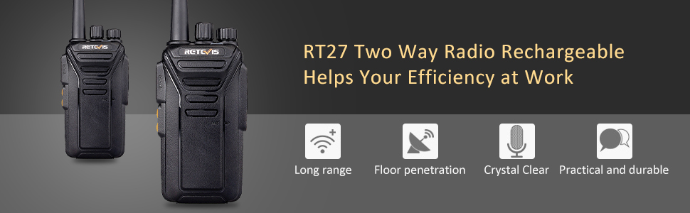 rt27 walkie talkie rechargeable 