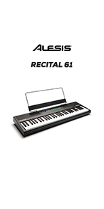 Alesis Recital 61 | 61-Key Digital Piano / Electric Keyboard with Built-In Speakers