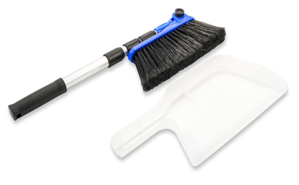 camco adjustable broom and dustpan; adjustable broom and dustpan; broom and dustpan