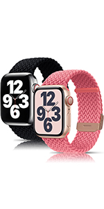 Apple Watch Band Women Soft Wristband Bracelet Elastic Scrunchy Strap IWatch Series SE 6
