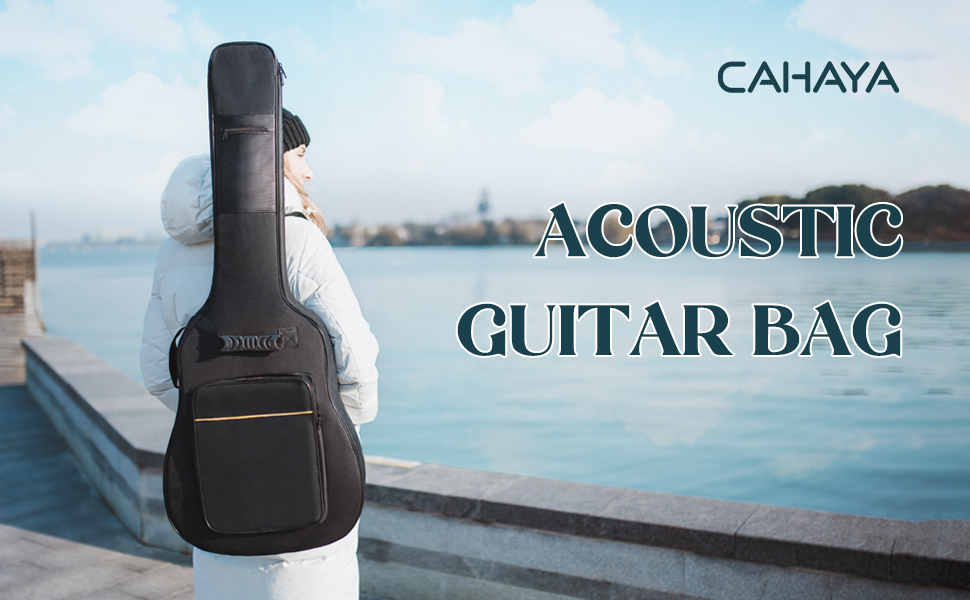 CAHAYA acoustic classical guitar bag padded gig bag black backpack