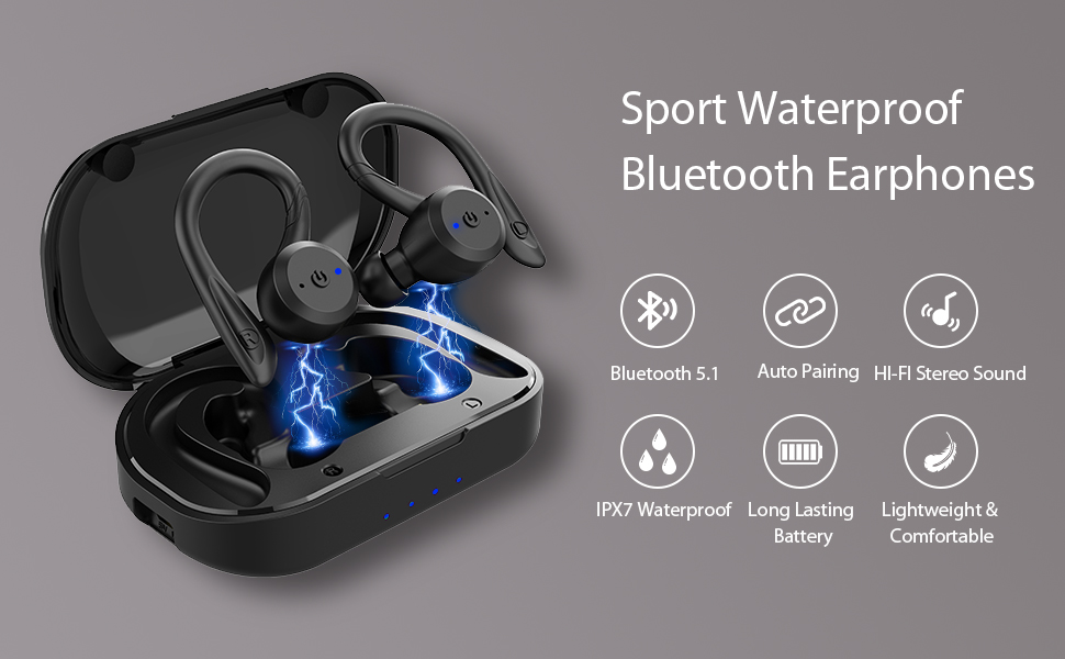 Sport Waterproof Bluetooth Earphones