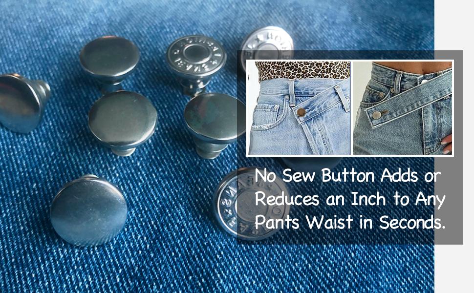 12 Sets Button Pins for Jeans,