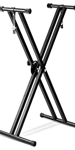 Double-Brace X Musical Classic Keyboard Stand Double X Piano Stands