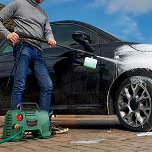 Bosch pressure washer cleaning car