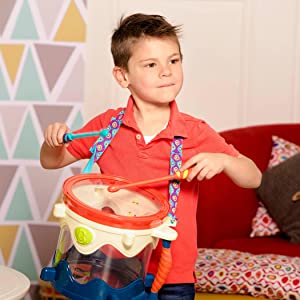 B. toys, Battat toys, drum, drum kit, toddler toys, instruments, music