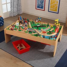  train table, train set, train table set, wooden train set, kidkraft train table, kids train table