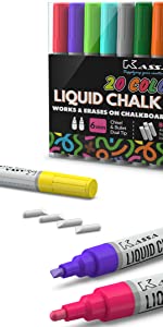 Kassa multi color liquid chalk markers for chalkboard and glass decorations