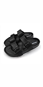 asverd women two buckle slide sandals