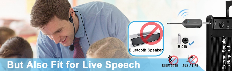 wireless microphone for speech