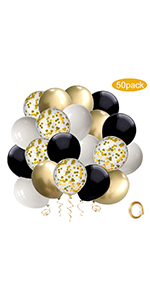 black gold balloons