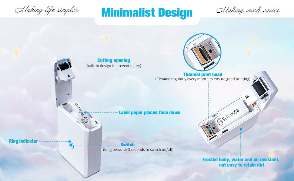 Label Printer Portable labelling machine thermal label printer