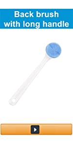 silicone back scrubber for shower