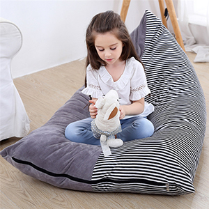 kids stuffed animal storage bean bag chair