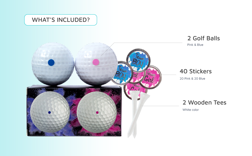 gender reveal golf balls exploding ball putters or pearls for party supplies with powder baby 