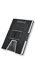 fidelo minimalist wallet for men best aluminum slim rfid thin metal credit card holder money clip