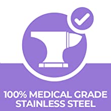 made of medical grade stainless steel
