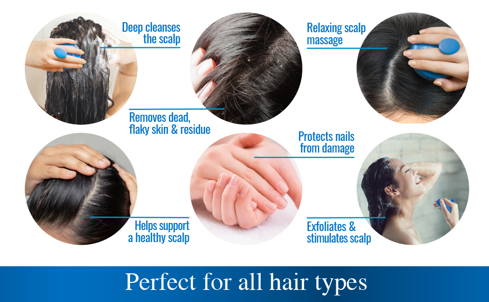 Massager, Shower, Dandruff, Exfoliate, Psoriasis, Spa, scalp scrubber, scalp stimulator hair growth
