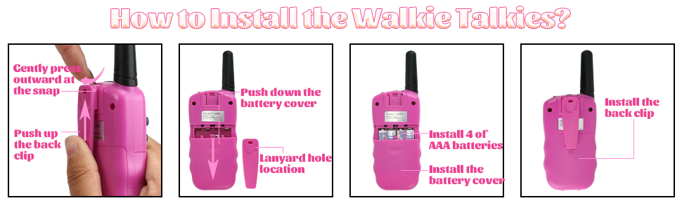 how to install the walkie talkies?