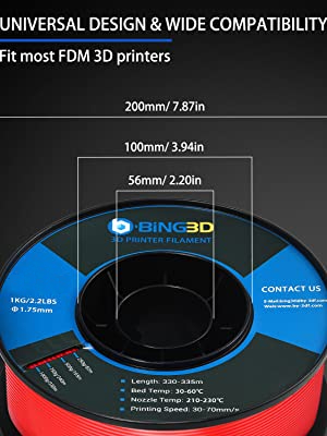 3D PLA printer filament, PLA-AT filament 1.75mm with dimensional accuracy 3D printer consumable