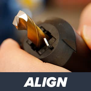 align drill bits for sharpening