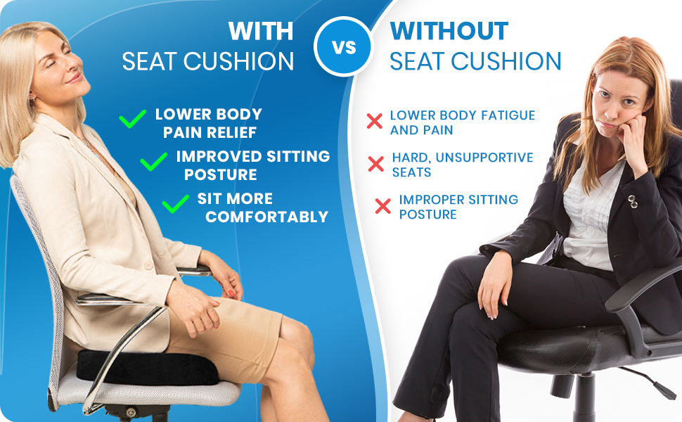 Office chair cushion provides the support most chairs lack, allowing you to sit comfortably