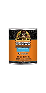 Gorilla Black Waterproof Patch & Seal Tape, 4" x 10'