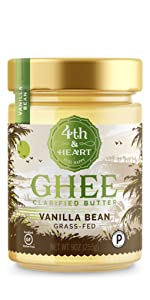 fourth and heart 4th madagascar vanilla bean ghee clarified butter grass fed lactose free keto