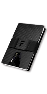 fidelo minimalist wallet for men best carbon fiber slim rfid thin credit card holder money clip