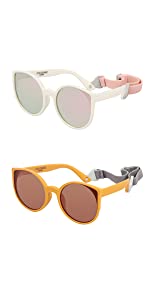 COCOSAND Cateye Baby Sunglasses with Strap