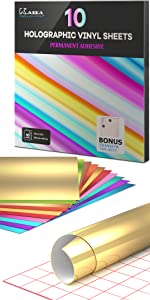 kassa permanent adhesive vinyl sheets holographic color for indoor outdoor projects craft designs